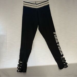 PINK Victoria's Secret Black and White Leggings with Tapered Fit